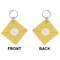 Trellis Diamond Keychain (Front + Back)