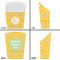 Trellis French Fry Favor Box - Front & Back View