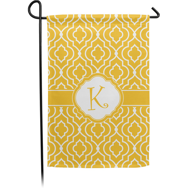 Custom Trellis Small Garden Flag - Double Sided w/ Initial