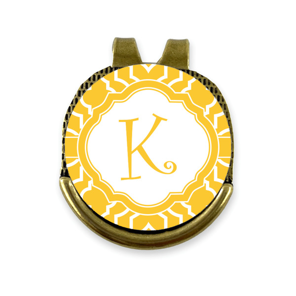 Custom Trellis Golf Ball Marker - Hat Clip - Gold