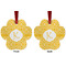 Trellis Metal Paw Ornament - Front and Back