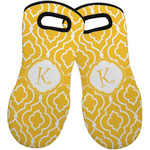 Trellis Neoprene Oven Mitts - Set of 2 w/ Initial