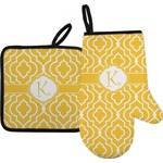 Trellis Oven Mitt & Pot Holder Set w/ Initial