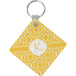 Trellis Diamond Plastic Keychain w/ Initial