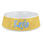 Trellis Plastic Dog Bowl - Large (Personalized)