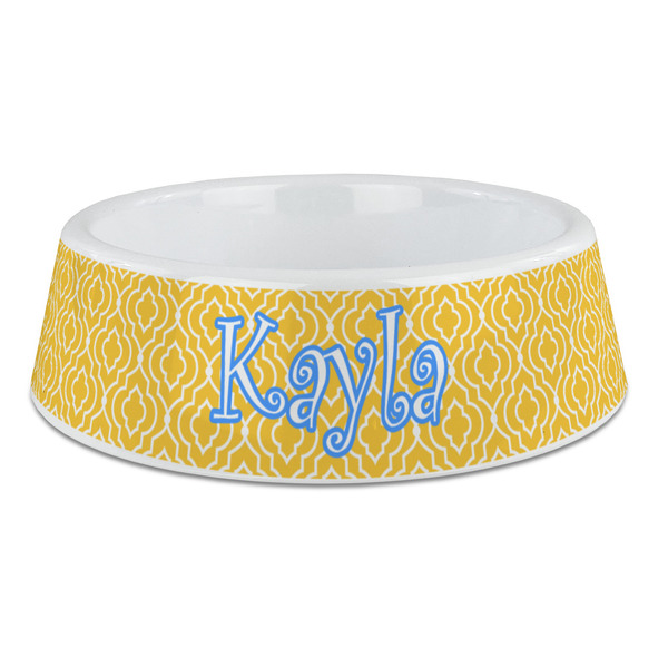 Custom Trellis Plastic Dog Bowl - Large (Personalized)