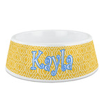 Trellis Plastic Dog Bowl - Medium (Personalized)