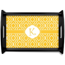 Trellis Black Wooden Tray - Small (Personalized)