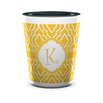 Trellis Ceramic Shot Glass - 1.5 oz - Two Tone - Set of 4 (Personalized)