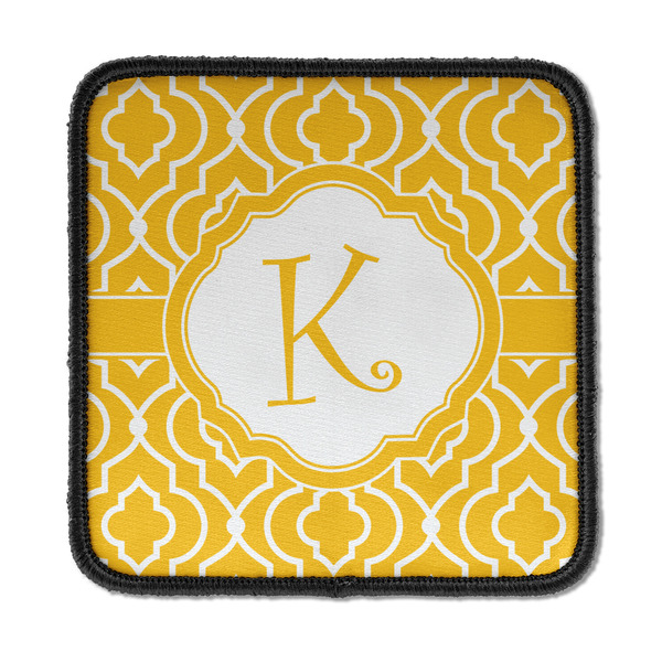 Custom Trellis Iron On Square Patch w/ Initial