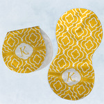 Trellis Burp Pads - Velour - Set of 2 w/ Initial