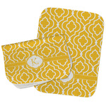 Trellis Burp Cloths - Fleece - Set of 2 w/ Initial