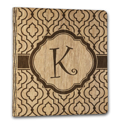 Trellis Wood 3-Ring Binder - 1" Letter Size (Personalized)