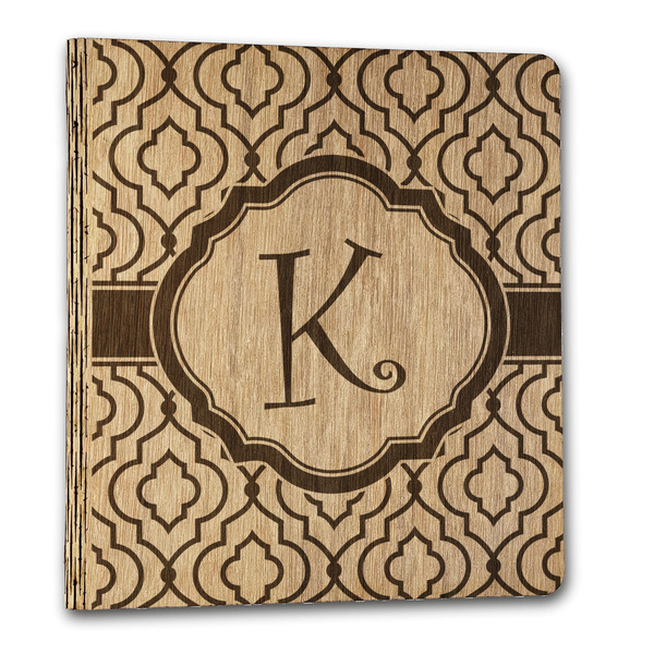 Custom Trellis Wood 3-Ring Binder - 1" Letter Size (Personalized)