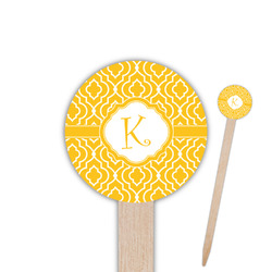 Trellis 6" Round Wooden Food Picks - Single Sided (Personalized)