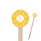 Trellis Wooden 7.5" Stir Stick - Round - Closeup