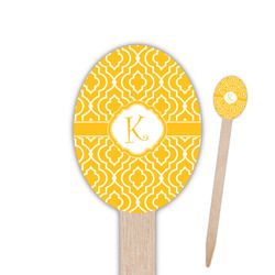 Trellis Oval Wooden Food Picks (Personalized)