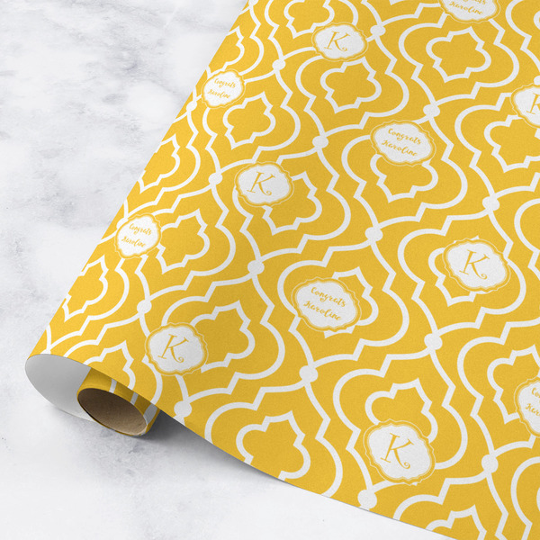 Custom Trellis Wrapping Paper Roll - Medium - Matte (Personalized)