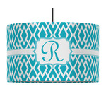 Geometric Diamond 12" Drum Pendant Lamp - Fabric (Personalized)