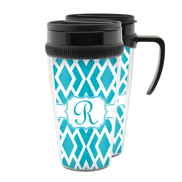 Custom Geometric Diamond Acrylic Travel Mug (Personalized)