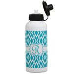 Geometric Diamond Water Bottles - Aluminum - 20 oz - White (Personalized)