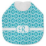 Geometric Diamond Jersey Knit Baby Bib w/ Initial