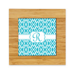 Geometric Diamond Bamboo Trivet with Ceramic Tile Insert (Personalized)