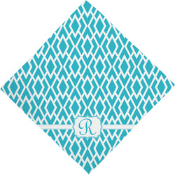 Geometric Diamond Dog Bandana Scarf w/ Initial