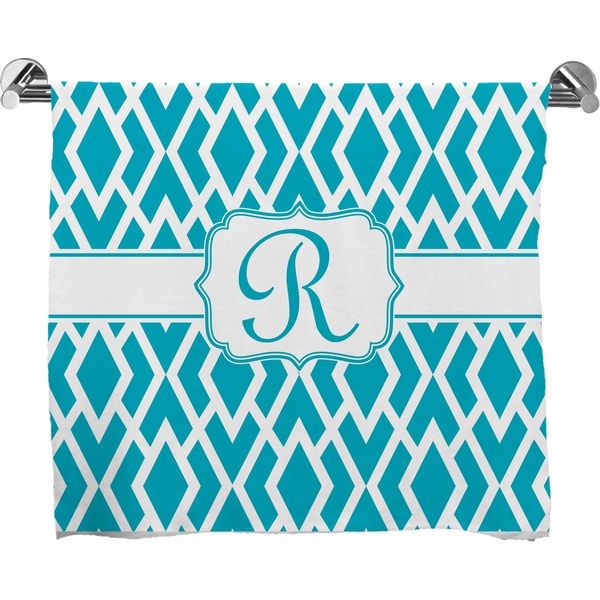 Custom Geometric Diamond Bath Towel (Personalized)