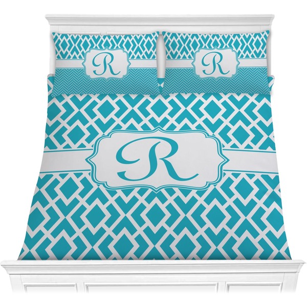 Custom Geometric Diamond Comforter Set - Full / Queen (Personalized)