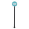 Geometric Diamond Black Plastic 5.5" Stir Stick - Round - Single Stick