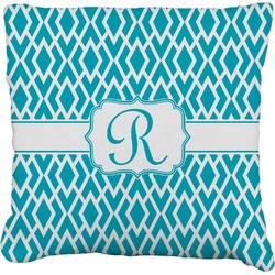 Geometric Diamond Faux-Linen Throw Pillow 26" (Personalized)