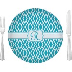 Geometric Diamond 10" Glass Lunch / Dinner Plates - Single or Set (Personalized)