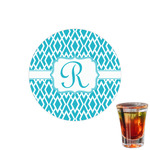 Geometric Diamond Printed Drink Topper - 1.5" (Personalized)