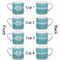 Geometric Diamond Espresso Cup - 6oz (Double Shot Set of 4) APPROVAL