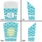 Geometric Diamond French Fry Favor Box - Front & Back View