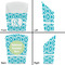 Geometric Diamond French Fry Favor Box - Front & Back View