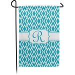 Geometric Diamond Small Garden Flag - Double Sided w/ Initial