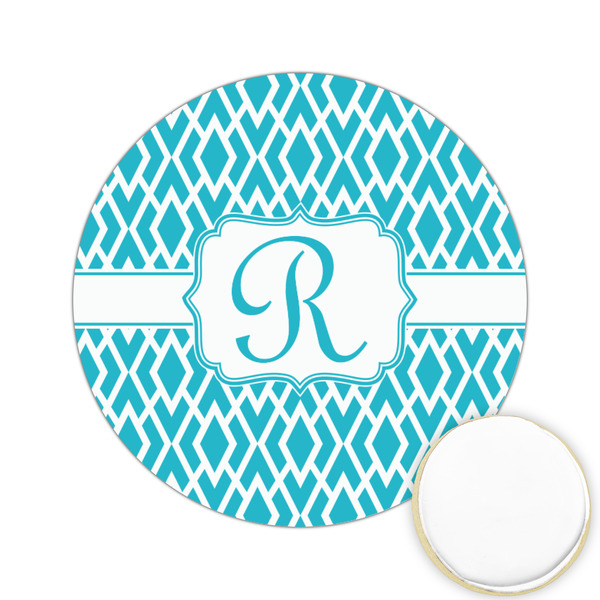 Custom Geometric Diamond Printed Cookie Topper - 2.15" (Personalized)