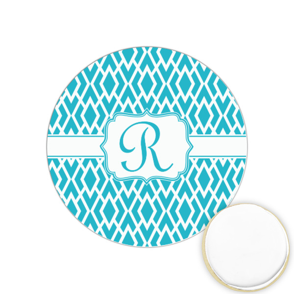 Custom Geometric Diamond Printed Cookie Topper - 1.25" (Personalized)