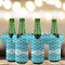 Geometric Diamond Jersey Bottle Cooler - Set of 4 - LIFESTYLE