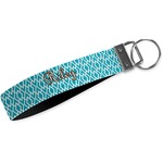 Geometric Diamond Webbing Keychain Fob - Large (Personalized)