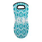 Geometric Diamond Neoprene Oven Mitt w/ Initial