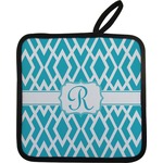 Geometric Diamond Pot Holder w/ Initial