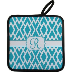 Geometric Diamond Pot Holder w/ Initial