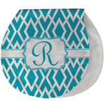 Geometric Diamond Burp Pad - Velour w/ Initial