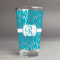 Geometric Diamond Pint Glass - Full Print (Personalized)