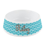 Geometric Diamond Plastic Dog Bowl - Small (Personalized)