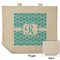 Geometric Diamond Reusable Cotton Grocery Bag - Front & Back View