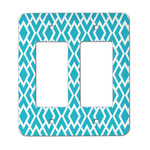 Geometric Diamond Rocker Style Light Switch Cover - Two Switch